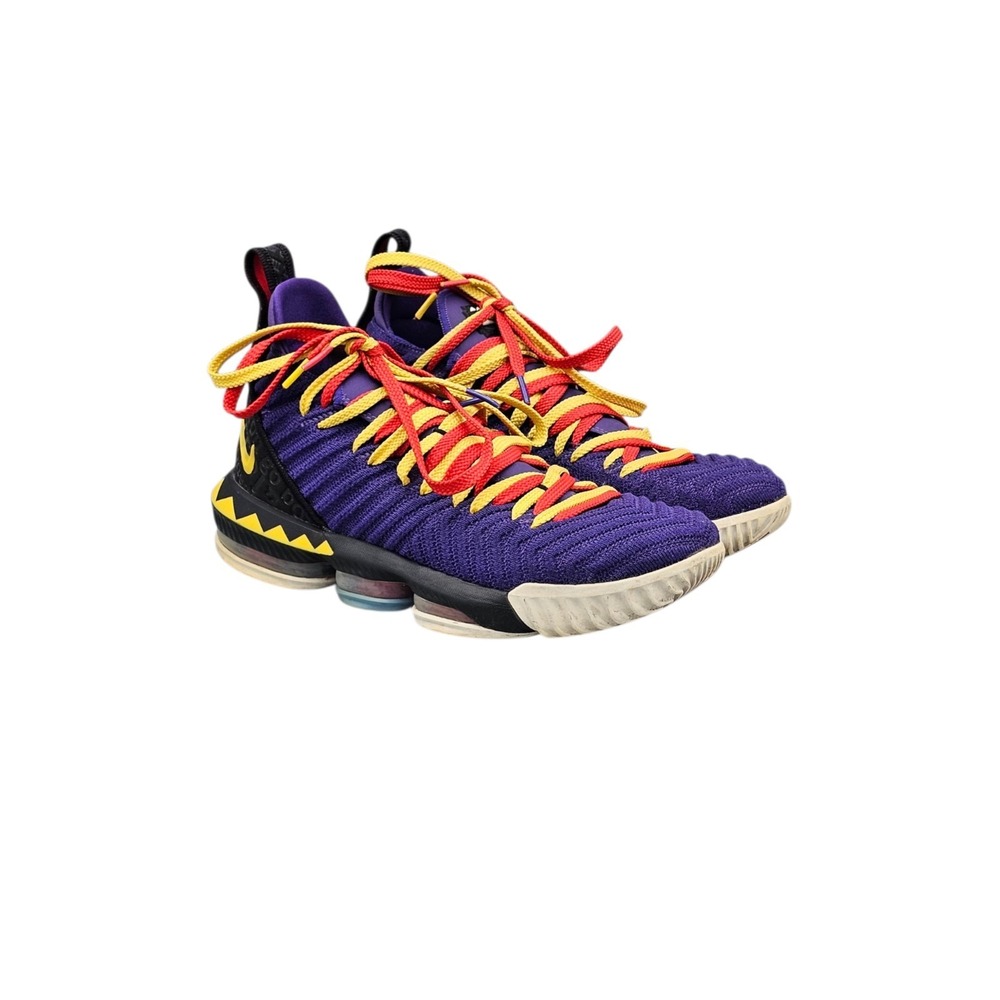 Nike Men's Size 10 US LeBron XVI 16 Martin Purple Basketball Sneakers Shoes READ